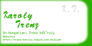 karoly trenz business card